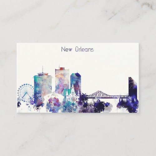 Watercolor New Orleans Business Card