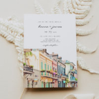 Watercolor New Orleans Wedding Invitation
