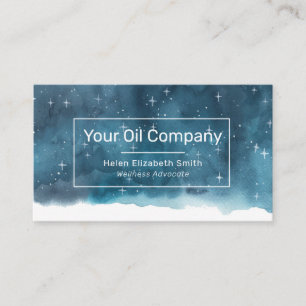 Watercolor Night Sky Landscape Essential Oils Business Card