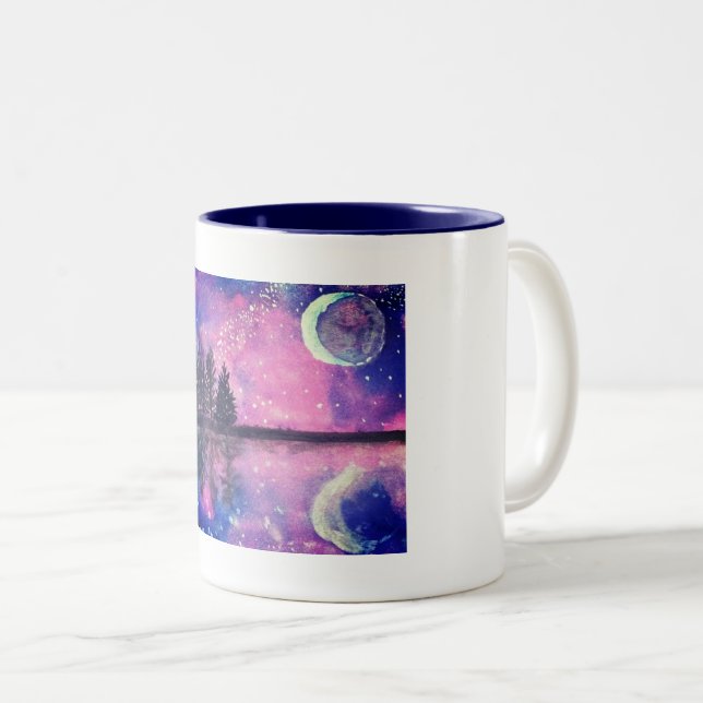 Watercolor Nightscape Mug (Front Right)