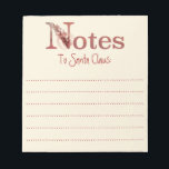 Watercolor Notes to Santa Claus<br><div class="desc">Keep your Christmas notes and reminders full of holiday spirit with this pretty notepad for Notes to Santa - or anyone - or from Mom or Dad or anyone else. Personalize as you like.</div>