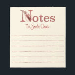 Watercolor Notes to Santa Claus<br><div class="desc">Keep your Christmas notes and reminders full of holiday spirit with this pretty notepad for Notes to Santa - or anyone - or from Mom or Dad or anyone else. Personalize as you like.</div>