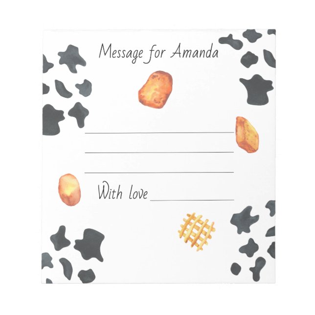 Watercolor nuggets birthday time capsule message notepad (Front)