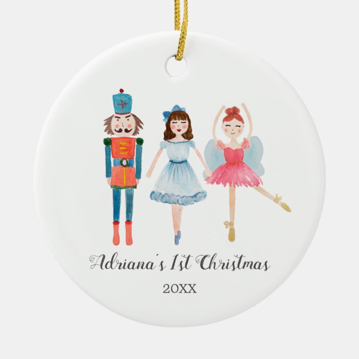 Watercolor Nutcracker Ballerina ornament Zazzle