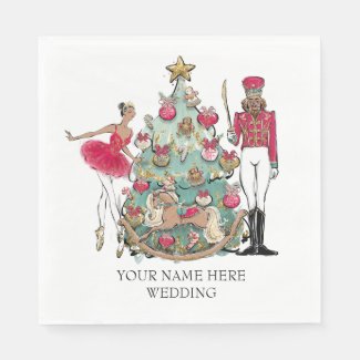 Watercolor Nutcracker Ballet Dancer Napkins