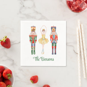 Watercolor Nutcracker Ballet Personalized Napkins