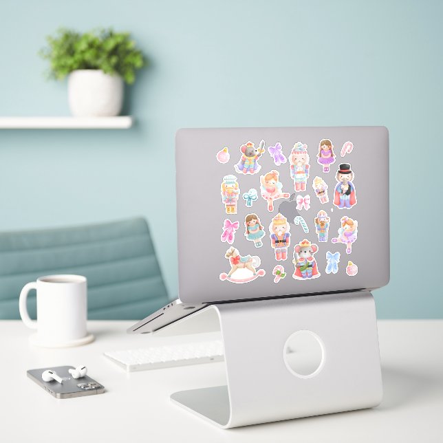 Watercolor Nutcracker Ballet Sticker (Laptop On Desk)