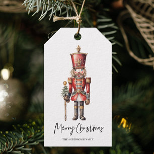 Watercolor Nutcracker Christmas Gift  Tags