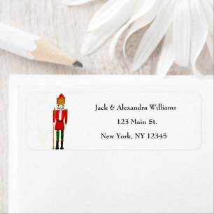 Watercolor Nutcracker Christmas Return Address Label