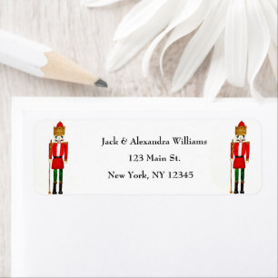 Watercolor Nutcracker Christmas Return Address Label