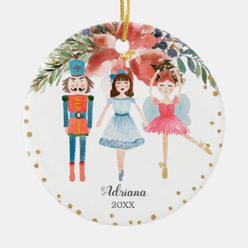 Watercolor Nutcracker ornament