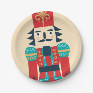 Watercolor Nutcracker Paper Plates
