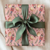 Watercolor Nutcracker Pine Christmas Holiday