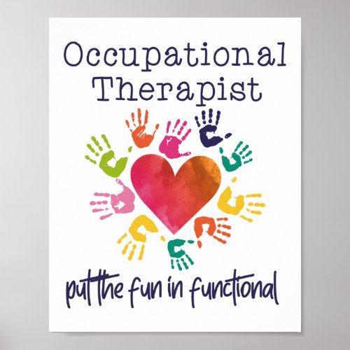 Watercolor Occupational Therapist The Fun In Poster