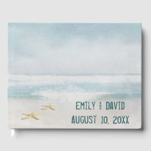 Watercolor Ocean and Starfish Guest Book