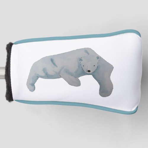 Watercolor Ocean Animal Polar Bear Golf Head Cover