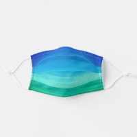 Watercolor Ocean Blue Green Ombre Cloth Face Mask