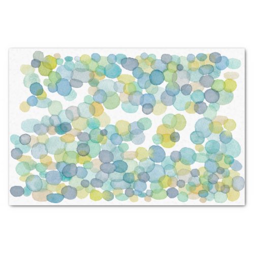 Watercolor Ocean Bubbles Art Print Tissue Paper