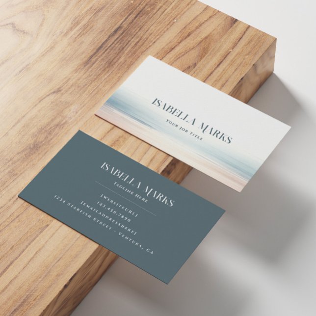 Watercolor Ocean Business Cards (Creator Uploaded)