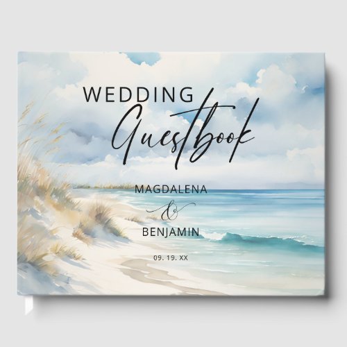 Watercolor Ocean Coastal On the Beach Wedding