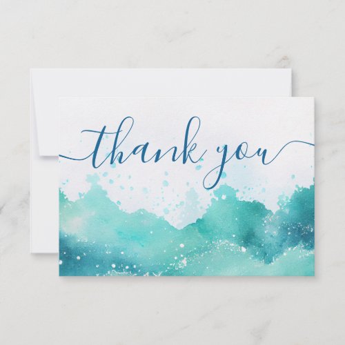 Watercolor Ocean Cruise Boat Crew Appreciation Thank You Card