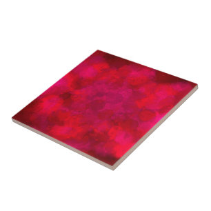 Watercolor Ocean Hot Pink Red Nautical Abstract Ceramic Tile