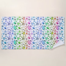 Watercolor Ocean Life - Rainbow Colors