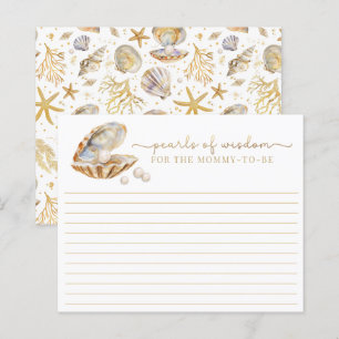 Watercolor Ocean Little Pearl Baby Shower Advice