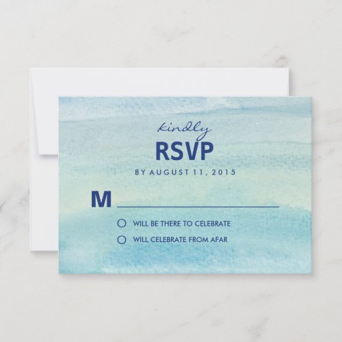 Watercolor Ocean RSVP /Wedding Response Cards