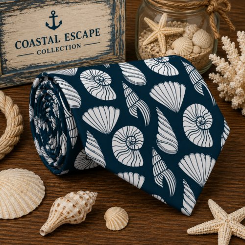 Watercolor Ocean Sea Animals Pattern Neck Tie