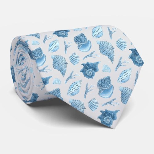 Watercolor Ocean Sea Animals Pattern Neck Tie