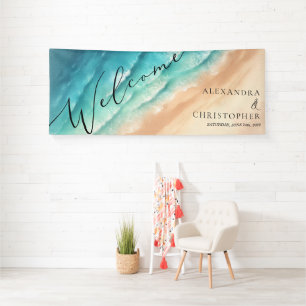 Watercolor Ocean Sea Blue Water Banner