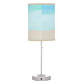 Watercolor Ocean Starfish and Sand Dollar Table Lamp (Back)