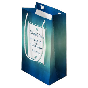 Watercolor Ocean Starfish Beach Wedding Favor Small Gift Bag