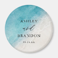 Watercolor Ocean Summer Beach Wedding Party