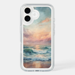 Watercolor Ocean Sunset Coastal Art iPhone 16 Case