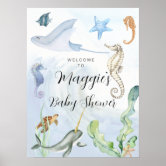 Under The Sea Baby Shower 18x24" Welcome Sign
