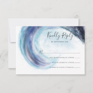 Watercolor Ocean Wave RSVP Card