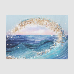Watercolor Ocean Waves Tissue Paper