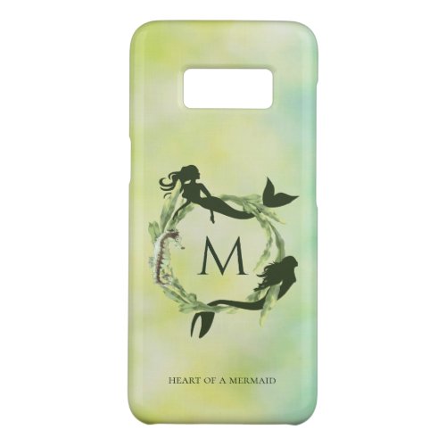Watercolor Ocean Wreath Mermaids Monogram Case_Mate Samsung Galaxy S8 Case