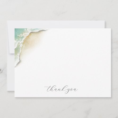 Watercolor Oceanic Thank You Note Card