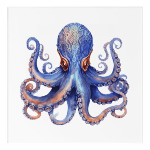  Watercolor Octopus  Acrylic Print