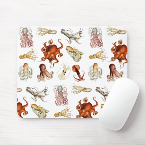 Watercolor Octopus Cephalopod Ocean Animals  Mouse Pad