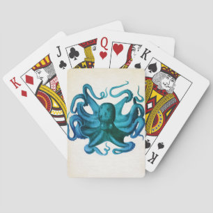 Watercolor Octopus Illustration Poker Cards