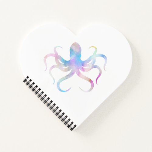 Watercolor octopus notebook