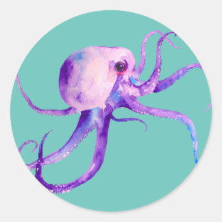 Watercolor Octopus Sticker