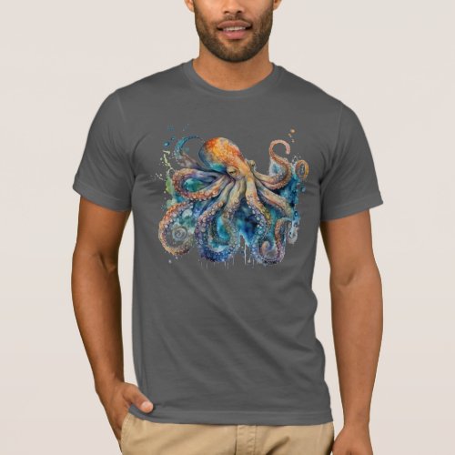 Watercolor Octopus  T_Shirt