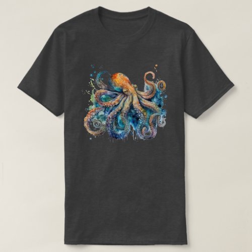 Watercolor Octopus  T_Shirt