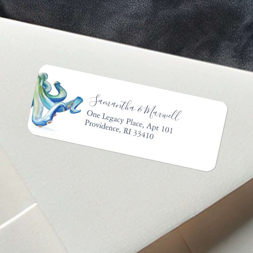 Watercolor Octopus Under the Sea Return Address Label