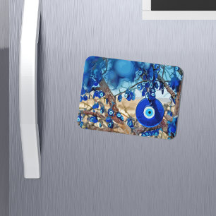 Watercolor of Tree Decorated with Nazars Magnet